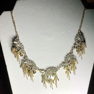 INC Crystal and Gold-Tone Statement Necklace
